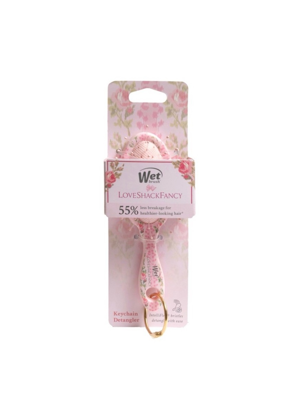 LoveShackFancy Pink Floral Keychain Detangler